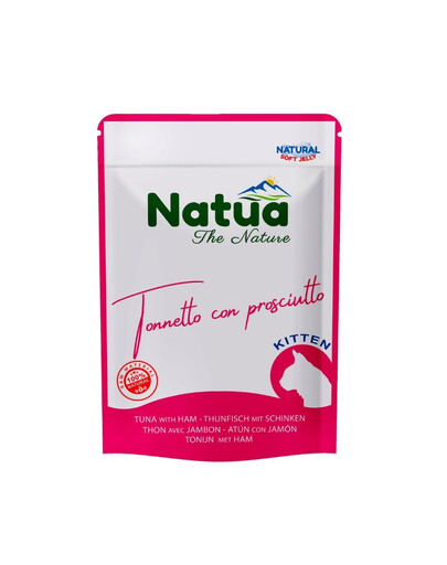 NATUA Natural Tuniak so šunkou v želé pre mačiatka 70 g