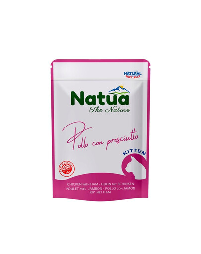 NATUA Natural Kurča s šunkou v želé pre mačiatka 70 g