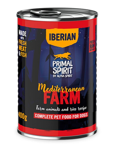 PRIMAL SPIRIT Iberian Mediterranean Farm krmivo pre psov 400 g