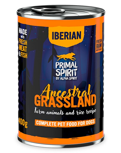 PRIMAL SPIRIT Iberian Ancestral Grassland mokrá strava pre psov 400 g