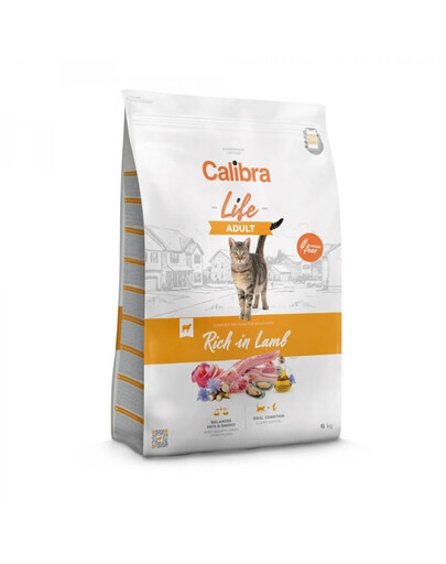 CALIBRA Cat Life Adult Lamb 6 kg suché krmivo superpremium pre dospelé mačky s jahňacím mäsom