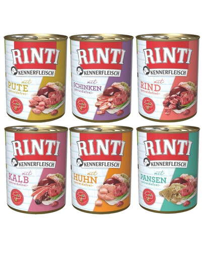 RINTI Kennerfleisch Mix príchutí 6x800 g