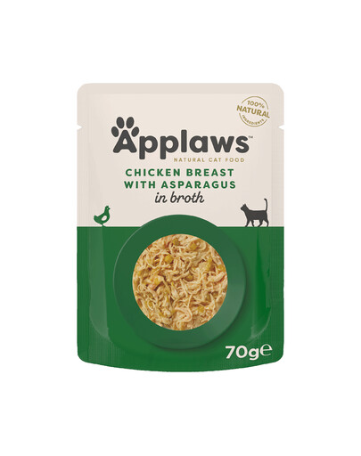 APPLAWS Cat Adult Pouch Chicken Breast with Asparagus in Broth kurczak i szparagi w bulionie 70 g