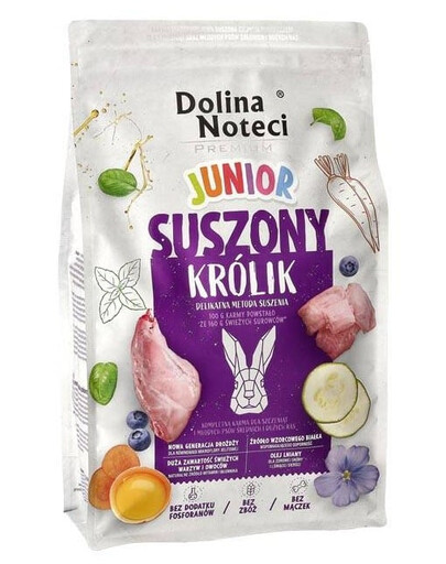 DOLINA NOTECI Premium Junior s králikom sušené krmivo pre psov 4 kg