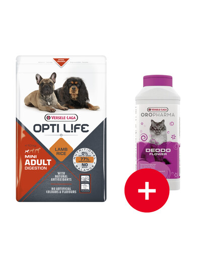 VERSELE-LAGA Opti Life Adult Digestion Mini pre malé plemená s citlivým tráviacim systémom 7,5 kg + osviežovač ZADARMO