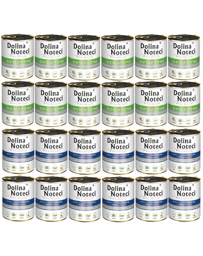 DOLINA NOTECI Prémiová směs chutí bohatá na zvěřinu a tresku s brokolicí 24x800g