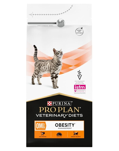 PURINA PRO PLAN Veterinary Diets Feline OM St/Ox Obesity Management 1,5 kg suchá krmiva pre mačky pri liečbe cukrovky a/alebo obezity