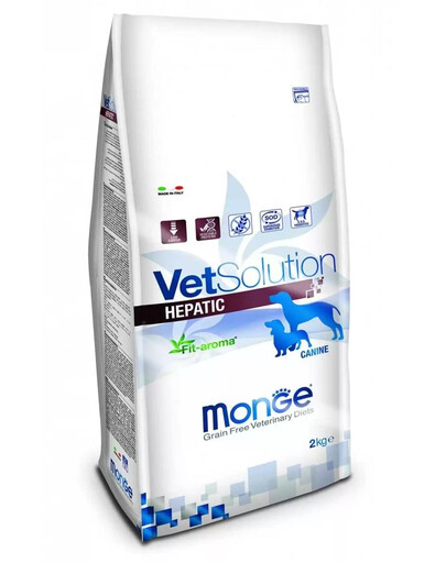 MONGE Vet Solution Dog Hepatic 2 kg pre psov s problémami pečene