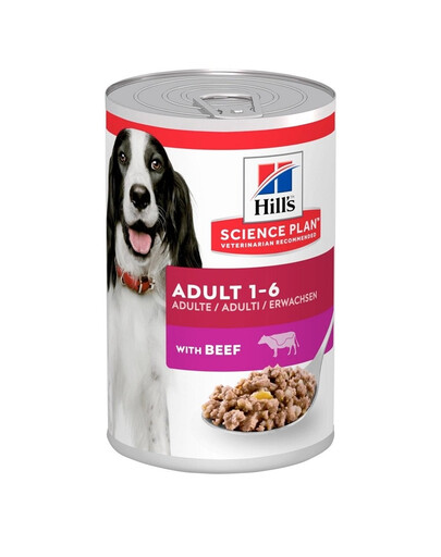 HILL'S Science Plan Canine Adult Beef 24x370 g pre dospelých psov s hovädzím mäsom