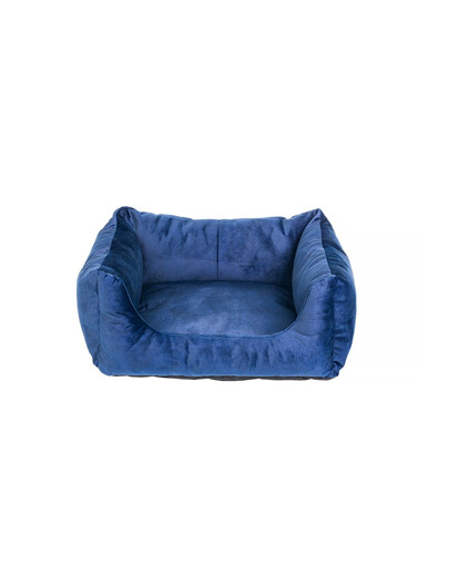 Glamour sofa legowisko prostokątne niebieskie L 65x75x27 cm