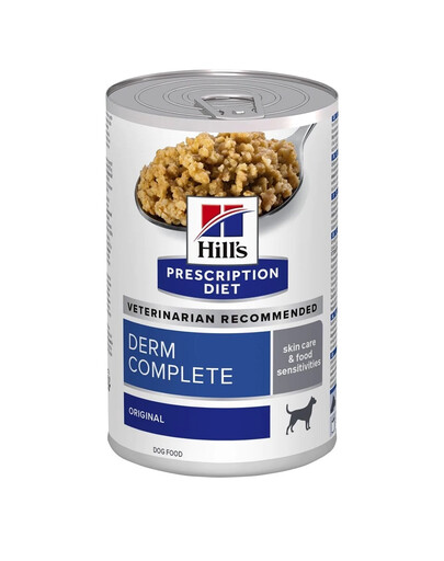 HILL'S Prescription Diet Canine Derm Complete krmivo pre psov 12x370 g