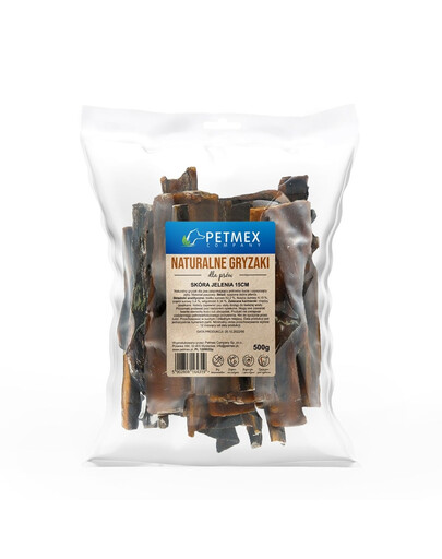 PETMEX Jelenia koža 15 cm 500 g prírodná žuvacia pasta pre psov