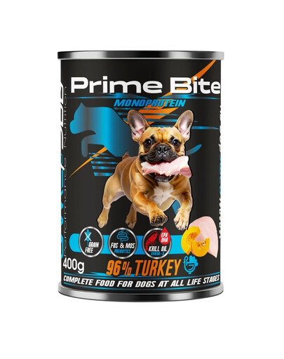 GAME DOG Prime Bite Morčacie s tekvicou 400g konzerva pre psov všetkých vekových kategórií