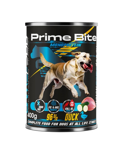 GAME DOG Prime Bite Kačica s cuketou 400g konzerva pre psov v každom veku