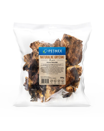 PETMEX Pľúca hovädzie 500g prírodný hryzák pre psov