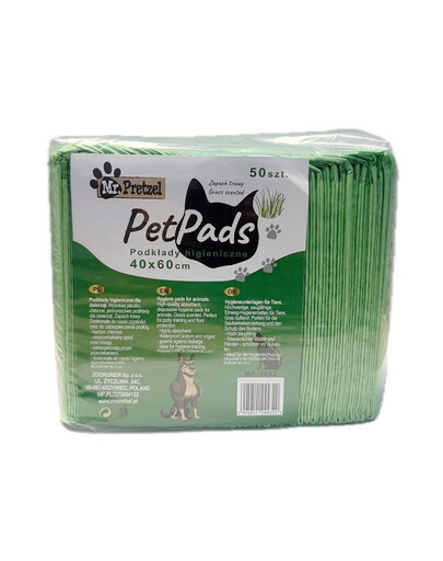 MR. PRETZEL Hygienické podložky pre psov s vôňou trávy 40x60cm 50ks.