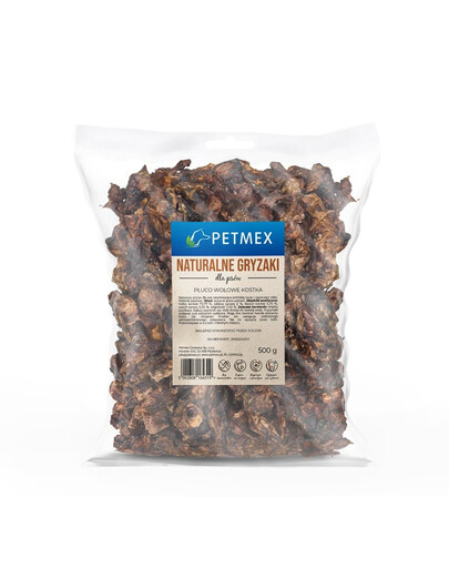 PETMEX Pľúca hovädzie Kocka 500g prírodná pochúťka pre psov