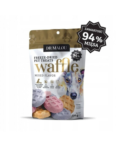 DR MALOU Waffle Mixed Flavor Wafle liofilizované z mäsa kurčaťa 120g