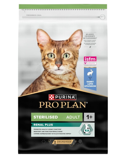 PURINA PRO PLAN Sterilised Renal Plus Bohatá na králika10 kg krmivo pre mačky po sterilizácii