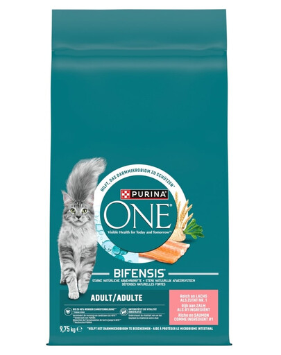 PURINA ONE Bifensis Adult Cat Salmon and Wheat 9,75 kg losos a pšenica, suché krmivo pre mačky