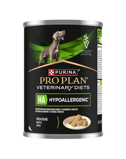PURINA PRO PLAN Veterinary Diets Canine HA Hypoallergenic 400g na intolerancie potravín, mokrá strava pre dospelých psov a šteniat