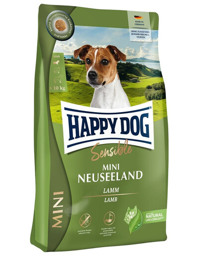 HAPPY DOG Sensible Mini Nový Zéland Jahňacina 4 kg suché krmivo pre psa
