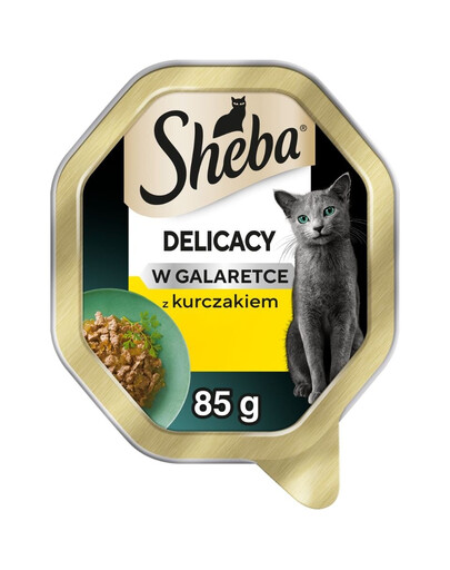SHEBA Delikatesy s kuracím mäsom v želé 85 g mokrá strava pre mačky