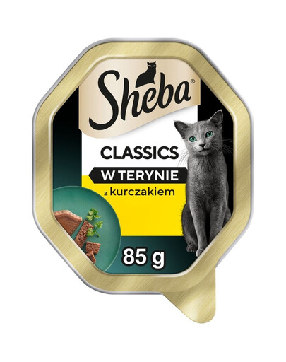 SHEBA Classics s kuracím mäsom v terine 85 g mokrá strava pre mačky