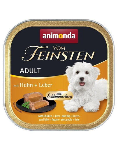 ANIMONDA Vom Feinsten Gourmet center Adult s kuracím mäsom a pečeňou 150g paštéta pre psov