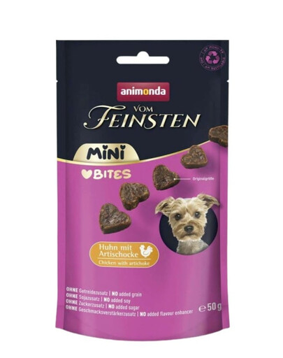 ANIMONDA Vom Feinsten Mini Bites kuracie s artičokmi 50g maškrty pre malé psy