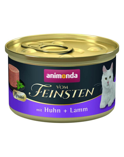 ANIMONDA Vom Feinsten Mousse s kuracím a jahňacím mäsom 85g paštéta pre mačky
