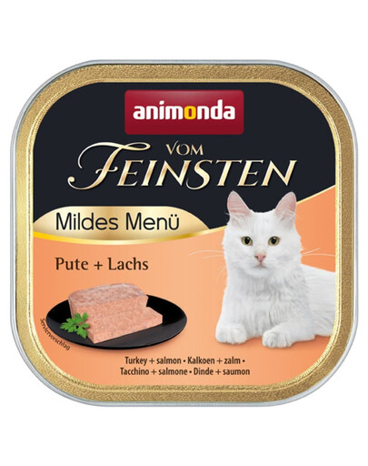 ANIMONDA Vom Feinsten Mild Menue paštéta s morčacím mäsom a lososom 100g pre mačky