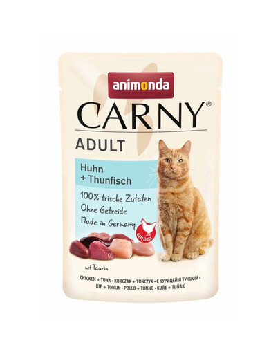 ANIMONDA Carny Adult Pouch Kuracie a tuniakové mokré krmivo pre mačky 85g