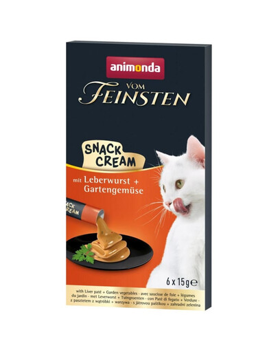 ANIMONDA Vom Feinsten Snack Cream s paštétom z pečenej pečenej a zeleninou 6x15g krémová maškrta pre mačky