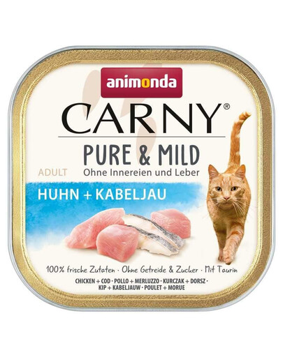 ANIMONDA Carny Pure & Mild kuracie a treska 100g mokré krmivo pre mačky