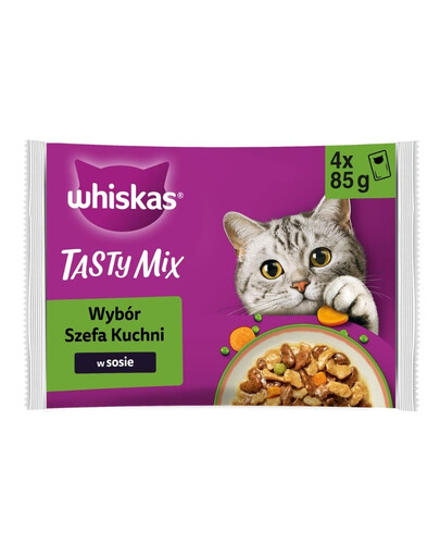 HILL'S Tasty Mix Adult Výber Šéfkuchára v omáčke 4x85 g krmivo pre mačky