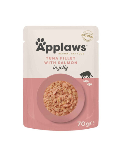 APPLAWS Cat Adult Pouch Tuna Fillet with Salmon in Jelly filet z tuńczyka z łososiem w galaretce 70 g