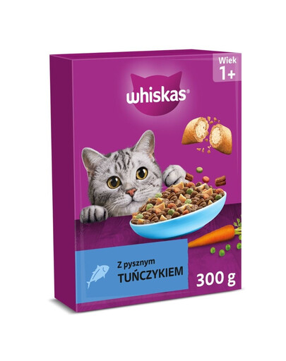 WHISKAS Adult s chutným tuniakom 300 g suchá strava pre mačky