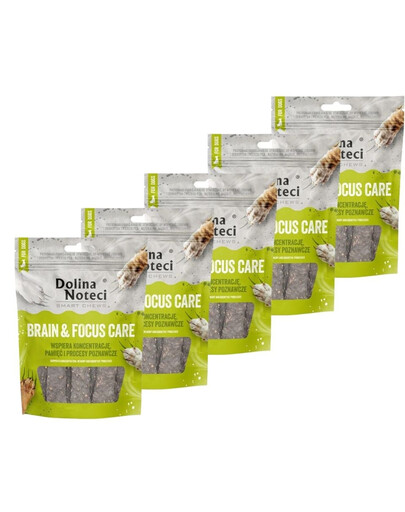 DOLINA NOTECI Smart Chews Brain & Focus Care 5x100g kognitívna podpora, sušené maškrty pre psov