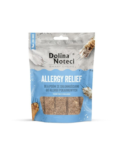 DOLINA NOTECI Smart Chews Allergy Relief 10x100g podpora pri potravinových alergiách, suché maškrty pre psov