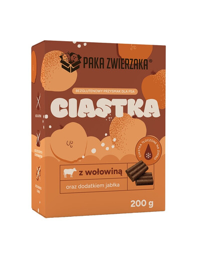 PAKA ZWIERZAKA Sušienky Hovädzina s jablkom 200g maškrty pre psov
