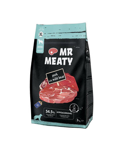 MR MEATY Dog Pork with Wild Boar XL 3 kg bravčové mäso s diviakom, suché krmivo pre psov