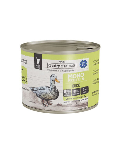 COUNTRY OF ANIMALS Cat Monoprotein Duck 200g kačka, konzerva pre mačky