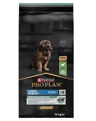 PURINA PRO PLAN Large Robust Puppy Sensitive Digestion s jahňacím 12 kg krmivo pre šteniatka