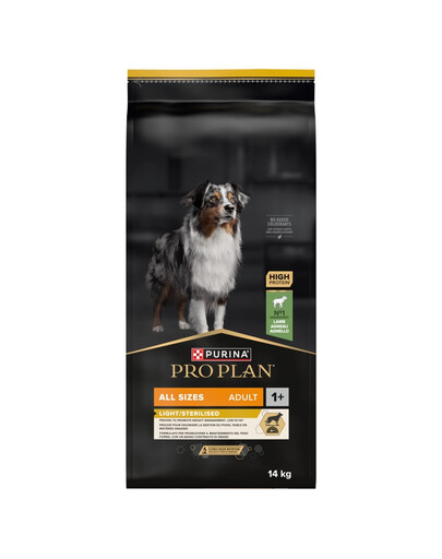 PRO PLAN Adult Light/Sterilised Bogata w Jagnięcinę 14 kg sucha karma dla psów po sterylizacji