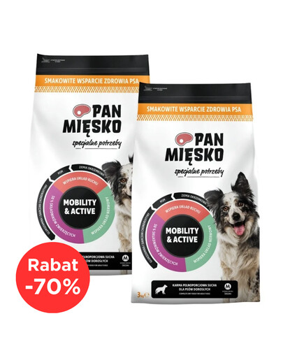 PAN MIĘSKO Špeciálne potreby Mobility and Active pre psov chrumky M 2x3 kg