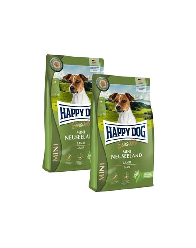 HAPPY DOG Sensible Mini Nový Zéland Jahňacina 2x4 kg suché krmivo pre psa