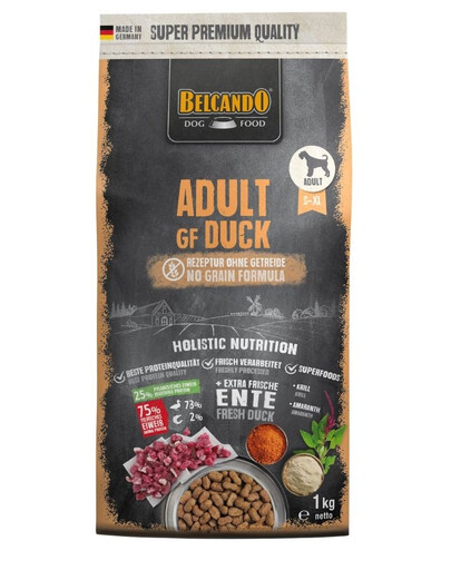 BELCANDO Adult Grain Free Duck 1 kg kačica, suché krmivo pre psov