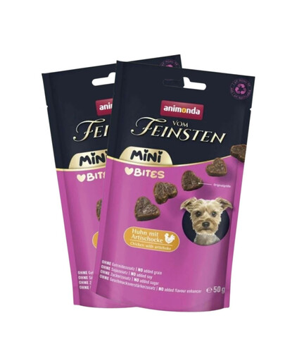 ANIMONDA Vom Feinsten Mini Bites kurčak s artičokmi 6x50g maškrty pre malé psy