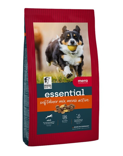 MERA Dog Essential Softdiner Mix Menu Active 12,5 kg suché krmivo pre aktívnych psov